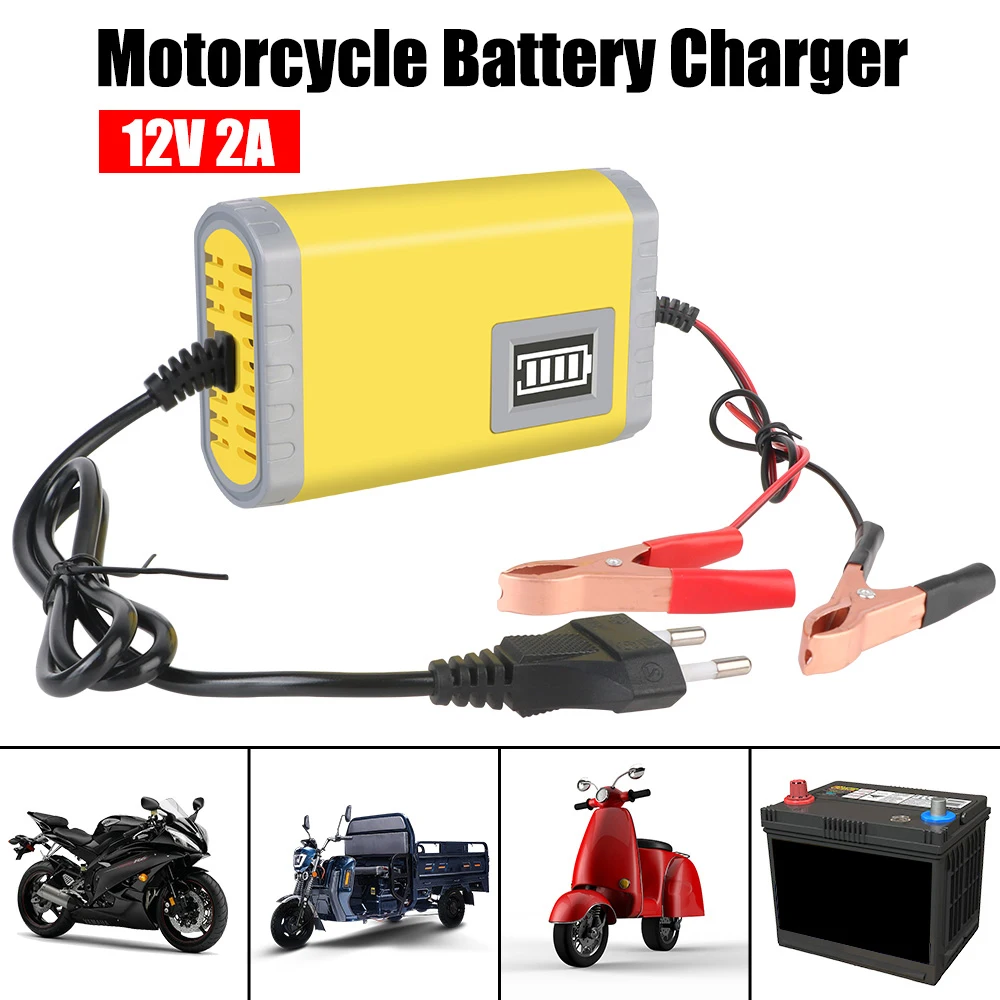 EU US Plug For 3-20AH Lead Acid Batteries DC 12V 2A Output Smart Motorcycle Battery Charger AC 110-220V Input
EU US Plug For 3-20AH Lead Acid Batteries DC 12V 2A Output Smart Motorcycle Battery Charger AC 110-220V Input