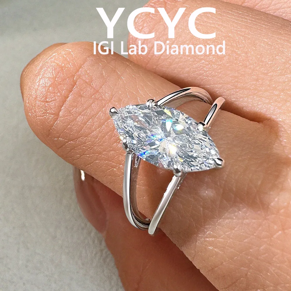 14K White gold Ring Marquise cut D IGI Lab Grown Diamond Rings for Women Wedding Jewelry fashion jewelry
14K White gold Ring Marquise cut D IGI Lab Grown Diamond Rings for Women Wedding Jewelry fashion jewelry 