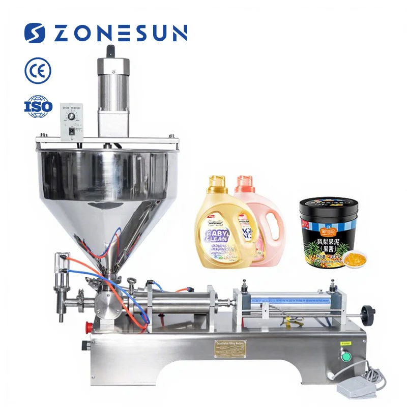 ZONESUN Viscous Material Filling Machine Foods Packaging Equipment Bottle Filler 500ML Liquids Water Dosing Filler Supply
ZONESUN Viscous Material Filling Machine Foods Packaging Equipment Bottle Filler 500ML Liquids Water Dosing Filler Supply