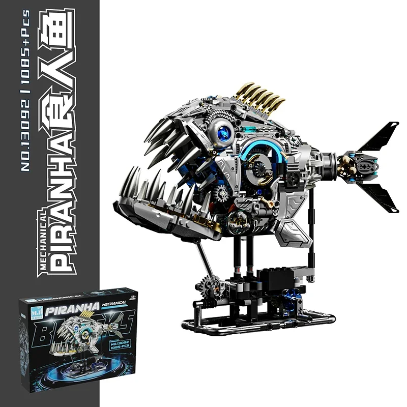 1085pcs Robotic Piranha Building Blocks Set with LED Lights Mechanical Animal Model Kit Kids STEM Educational Toy for Boys Gifts
1085pcs Robotic Piranha Building Blocks Set with LED Lights Mechanical Animal Model Kit Kids STEM Educational Toy for Boys Gifts