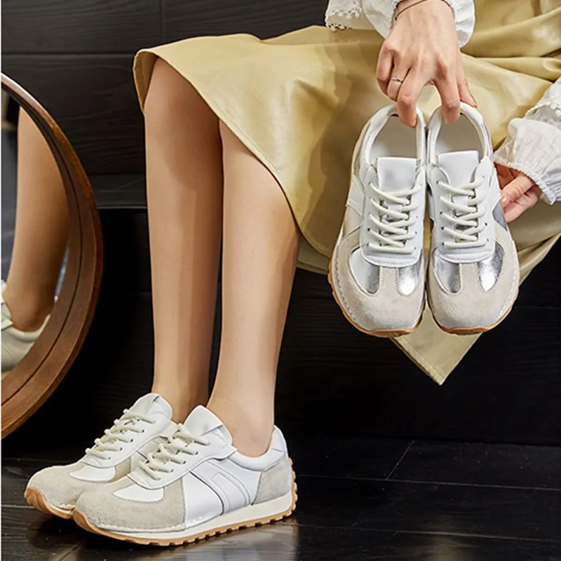 DIMANYU Gump Shoes Women's Genuine Leather 2025 Spring New Lace Women's Casual Shoes Flat German Training Shoes Ladies
DIMANYU Gump Shoes Women's Genuine Leather 2025 Spring New Lace Women's Casual Shoes Flat German Training Shoes Ladies