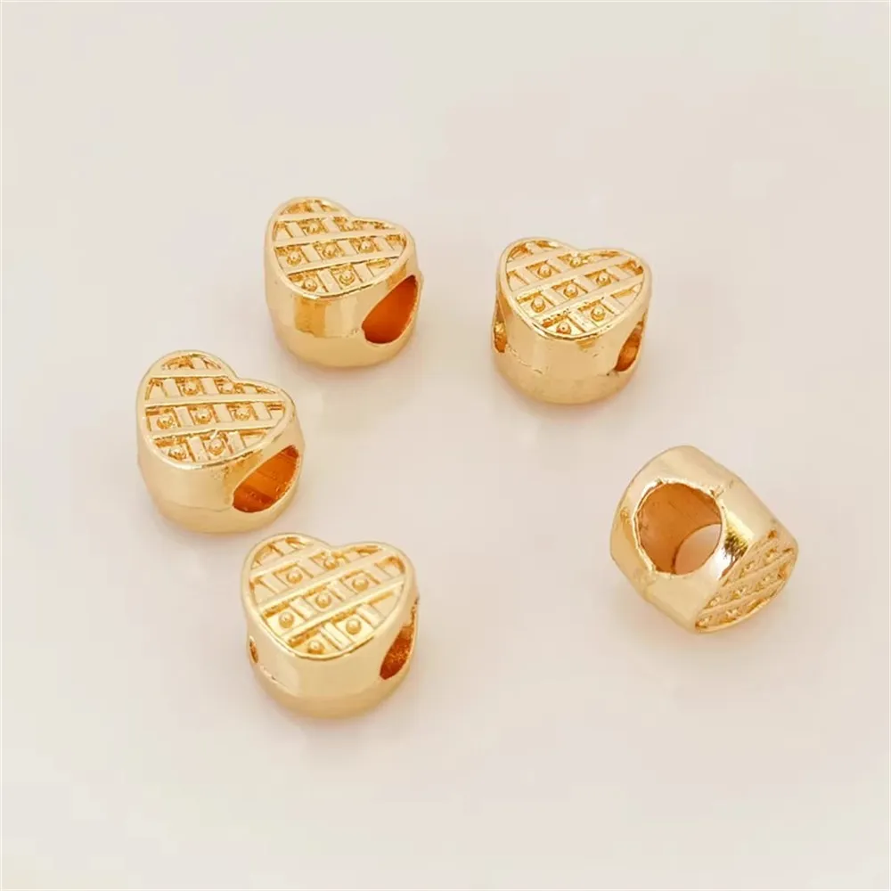 14K Gold-plated Large-hole Heart-shaped Beaded Horizontal Holes of 5.6mm, Handcrafted DIY Jewelry Accessories with Loose Beads
14K Gold-plated Large-hole Heart-shaped Beaded Horizontal Holes of 5.6mm, Handcrafted DIY Jewelry Accessories with Loose Beads
