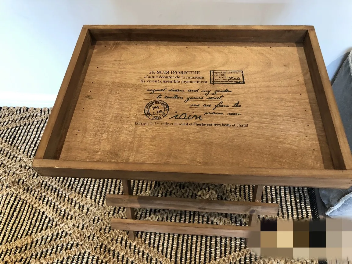 Rural retro solid wood storage folding rack tray coffee table wooden movable bracket balcony wooden flower stand flower table
Rural retro solid wood storage folding rack tray coffee table wooden movable bracket balcony wooden flower stand flower table