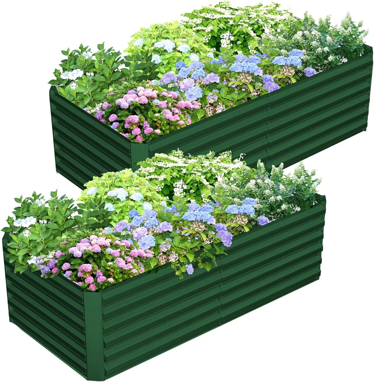 FOOWIN 2pcs 8x4x2ft Galvanized Raised Garden Bed Deep Root Planter Box for Vegetables Outdoor for Vegetables Flowers Herb
FOOWIN 2pcs 8x4x2ft Galvanized Raised Garden Bed Deep Root Planter Box for Vegetables Outdoor for Vegetables Flowers Herb