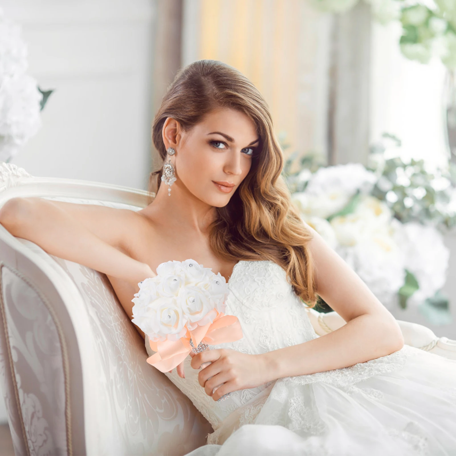 Artificial Bouquet Wedding Flower Pearl Fake Rose Bouquets Foam Brides for Bridesmaid Bridesmaids
Artificial Bouquet Wedding Flower Pearl Fake Rose Bouquets Foam Brides for Bridesmaid Bridesmaids