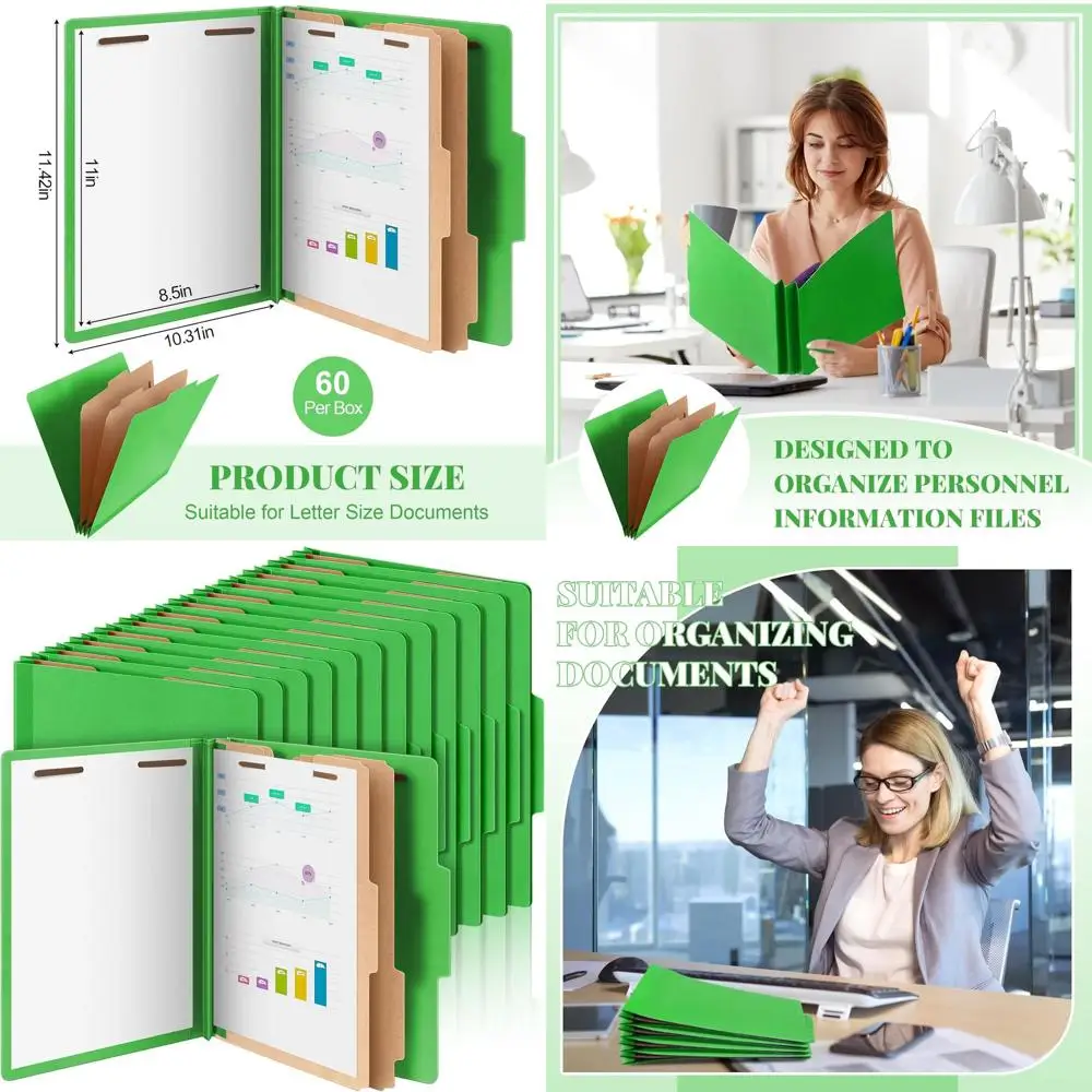 Heavy-Duty Letter Size File Folders with 3.5 Inch Expansion, 2 Dividers, 2-Prong Fastener, Ideal for Teachers and Medical Profes
Heavy-Duty Letter Size File Folders with 3.5 Inch Expansion, 2 Dividers, 2-Prong Fastener, Ideal for Teachers and Medical Profes