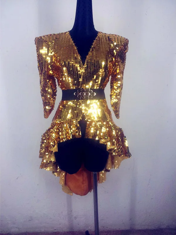 Gold Silver Black Jacket Tailcoat Fashion Long Coat Female Singer Dancer Stage Performance Jazz Dance Nightclub Costume 3colors
Gold Silver Black Jacket Tailcoat Fashion Long Coat Female Singer Dancer Stage Performance Jazz Dance Nightclub Costume 3colors