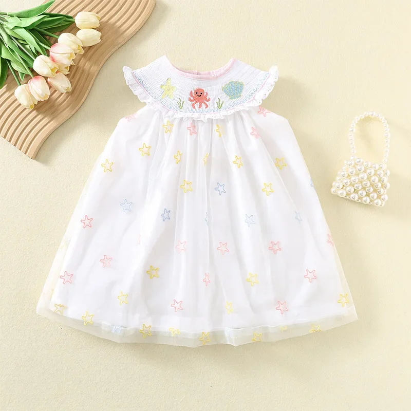 2025 Girls Tulle Princess Dress Cute Smocked Embroidered Puffy Gown Fashionable Baby Cotton Outfit Children Kids Dresses Clothes
2025 Girls Tulle Princess Dress Cute Smocked Embroidered Puffy Gown Fashionable Baby Cotton Outfit Children Kids Dresses Clothes