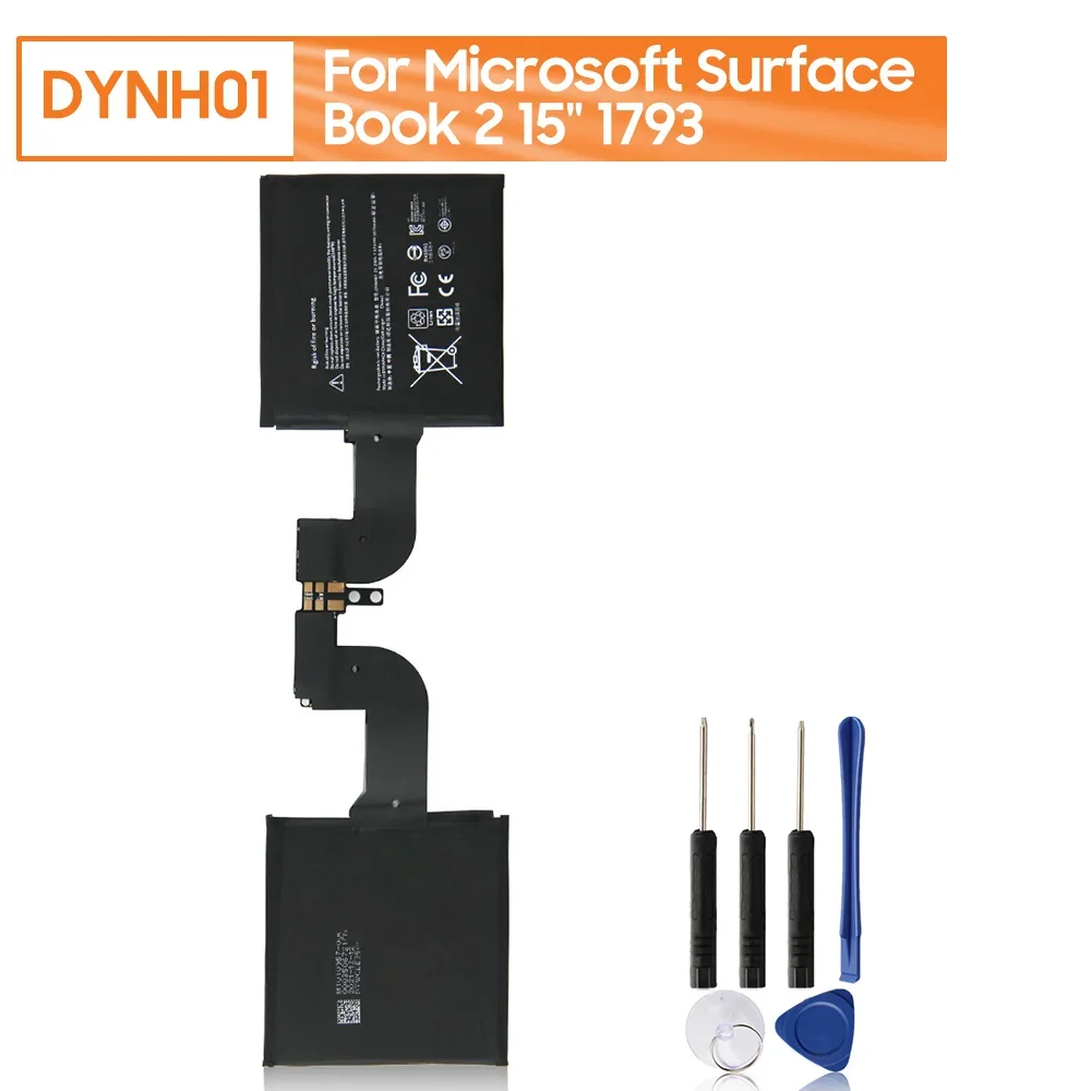 Replacement Battery DYNH01 For Microsoft Surface Book 2 15 inches 1793 Replacement Battery 3070mAh With Free Tools
Replacement Battery DYNH01 For Microsoft Surface Book 2 15 inches 1793 Replacement Battery 3070mAh With Free Tools