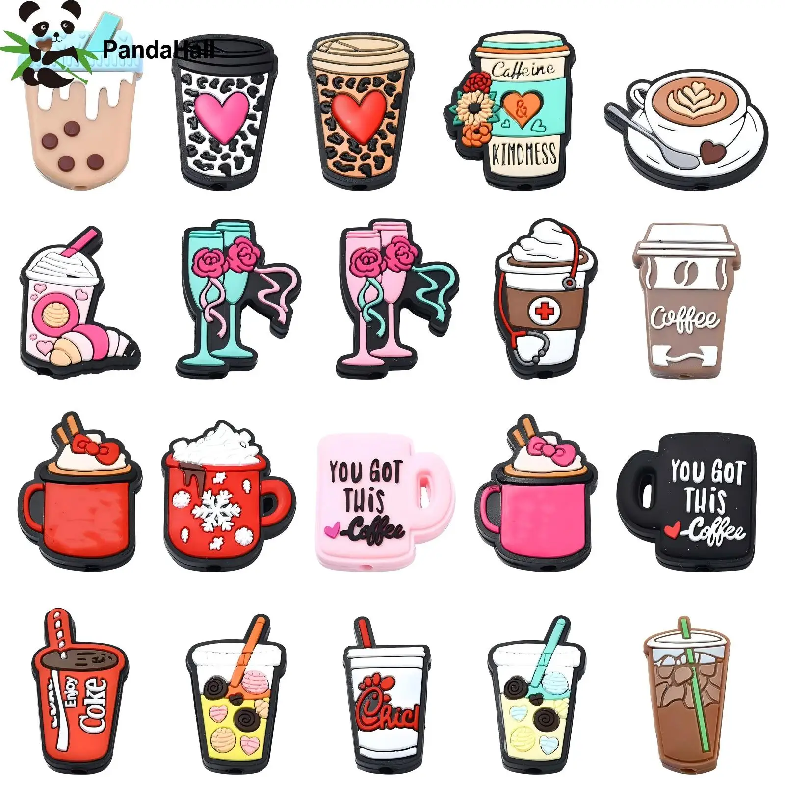 Pandahall 20Pcs Drink Silicone Beads Milk Tea Coffee Focal Beads Beverage Drink Beads for Beading Pen Keychain Jewelry Craft
Pandahall 20Pcs Drink Silicone Beads Milk Tea Coffee Focal Beads Beverage Drink Beads for Beading Pen Keychain Jewelry Craft