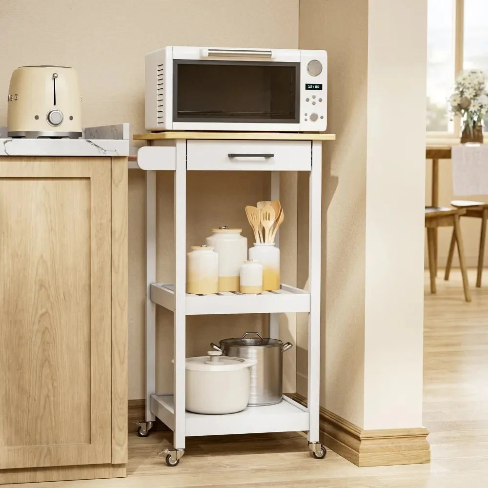 34.8" Kitchen Island cart with 2 Open Shelf, microwave stand with 4 Metal Wheels, Black
34.8" Kitchen Island cart with 2 Open Shelf, microwave stand with 4 Metal Wheels, Black