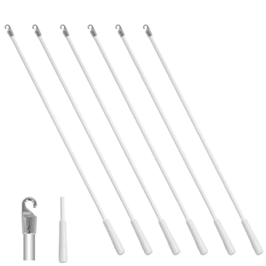 6 Pcs Blinds Wand Replacement 36 Inch Long Vertica Blind Wand with Handle and Hook White Fiberglass for Door Shades Windows Cur
6 Pcs Blinds Wand Replacement 36 Inch Long Vertica Blind Wand with Handle and Hook White Fiberglass for Door Shades Windows Cur