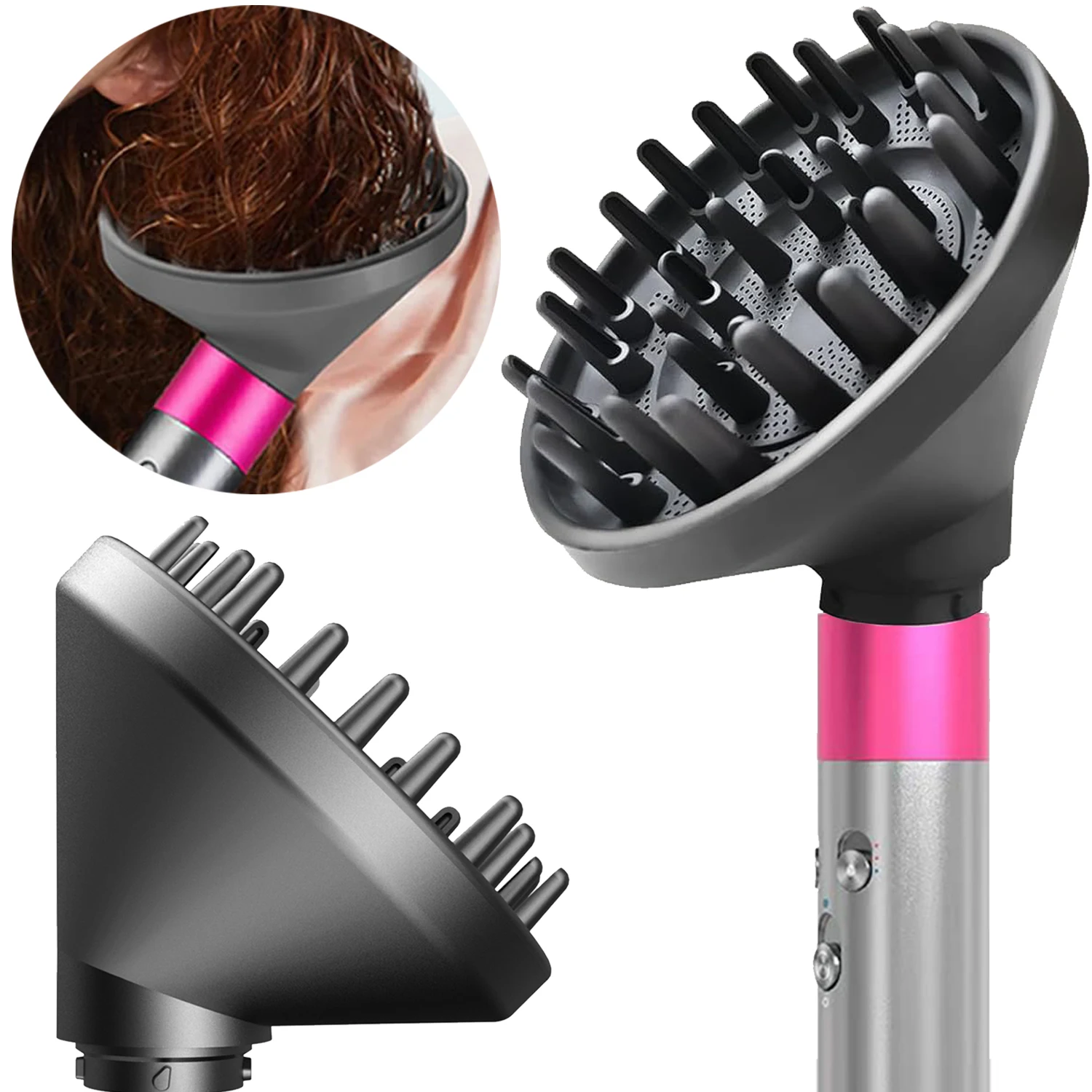 Насадка-диффузор, насадка для стайлера для волос Dyson Airwrap HS01 HS05 SenCiciMen X9, профессиональный диффузор, насадка для фена
Насадка-диффузор, насадка для стайлера для волос Dyson Airwrap HS01 HS05 SenCiciMen X9, профессиональный диффузор, насадка для фена