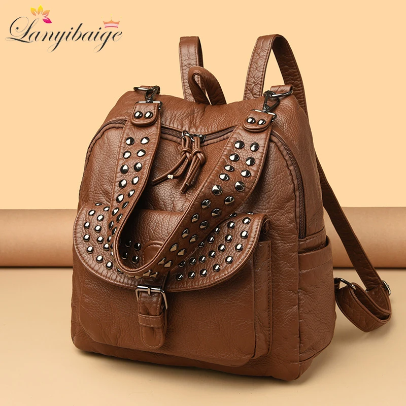 Women High quality leather Backpacks Vintage Female Shoulder Bag Sac a Dos Travel Ladies Bagpack Mochilas School Bags For Girls
Women High quality leather Backpacks Vintage Female Shoulder Bag Sac a Dos Travel Ladies Bagpack Mochilas School Bags For Girls