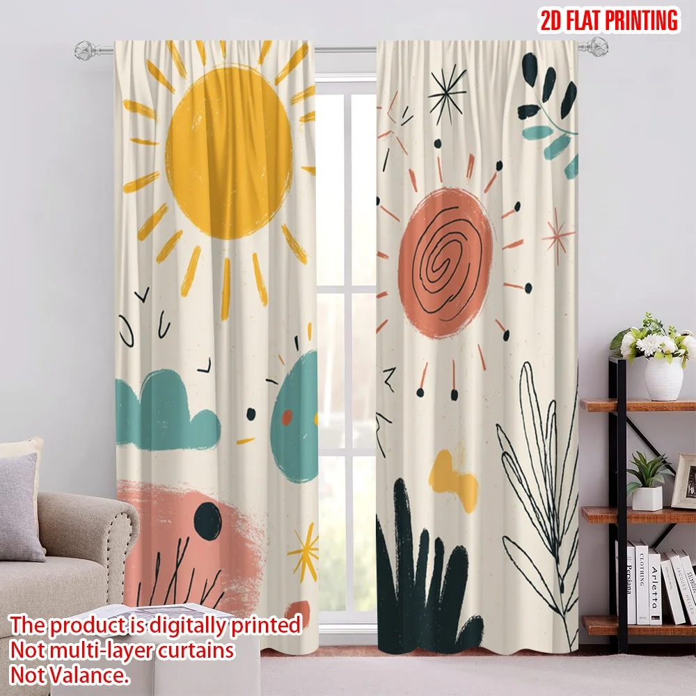 2pcs 2D flat printing Curtains Sun Clouds Desert Boho Digital Printed Polyester Drapes Festive Holiday Perfect for Holiday
2pcs 2D flat printing Curtains Sun Clouds Desert Boho Digital Printed Polyester Drapes Festive Holiday Perfect for Holiday