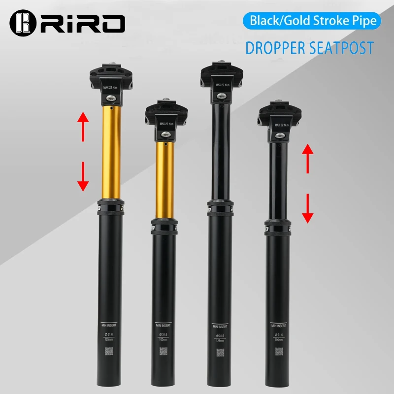RIRO Bicycle Hydraulic Dropper Seatpost Manually Adjust The Stroke of the Bicycle Seat Post with a Diameter of 27.2/30.9/31.6mm
RIRO Bicycle Hydraulic Dropper Seatpost Manually Adjust The Stroke of the Bicycle Seat Post with a Diameter of 27.2/30.9/31.6mm