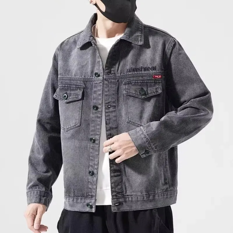 Men's Loose Fit Denim Jaet Autumn Winter Workwear Casual Youth Sle Long Sve Cotton Coat Resistant to Wear And Dirt
Men's Loose Fit Denim Jaet Autumn Winter Workwear Casual Youth Sle Long Sve Cotton Coat Resistant to Wear And Dirt