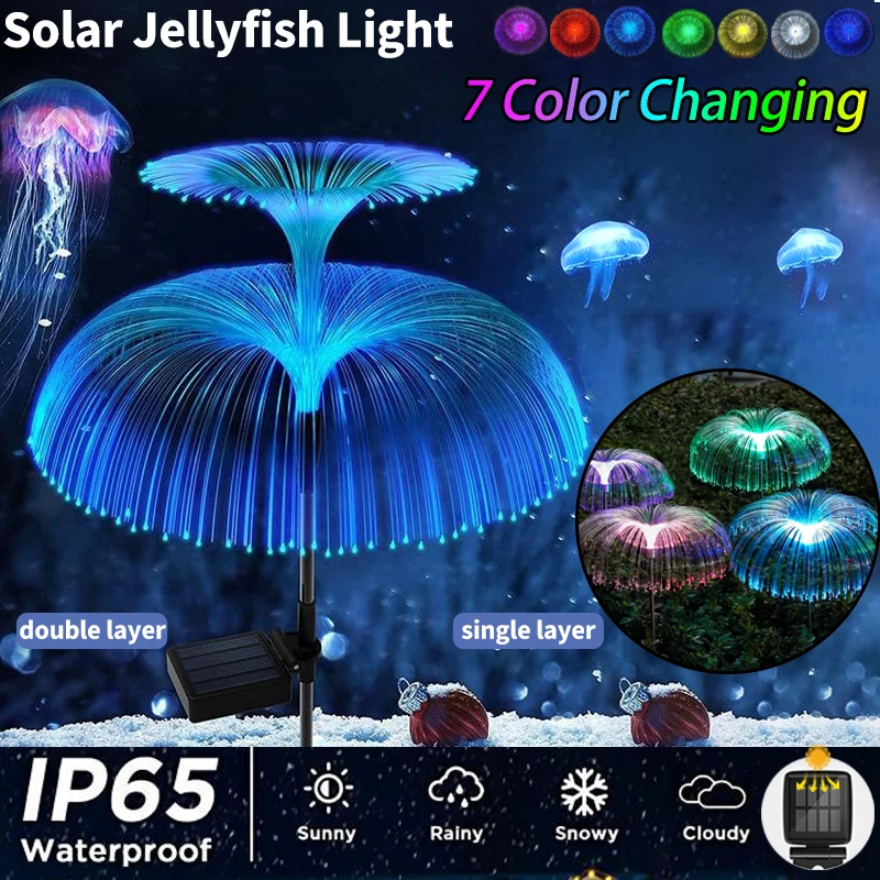 Solar Garden Lights Outdoor 7 Colors Change Waterproof Solar Power Jellyfish Decor Lights For Pathway Lawn Patio Landscape Decor
Solar Garden Lights Outdoor 7 Colors Change Waterproof Solar Power Jellyfish Decor Lights For Pathway Lawn Patio Landscape Decor