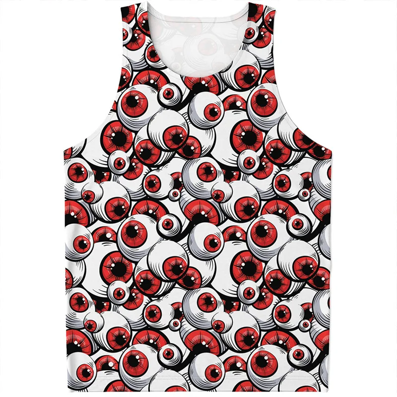Punk Eyeball Pattern Tank Tops For Men Women Summer Sleeveless Oversized Vest Casual Streetwear Cool 3D Printed Eyes Tees Tops
Punk Eyeball Pattern Tank Tops For Men Women Summer Sleeveless Oversized Vest Casual Streetwear Cool 3D Printed Eyes Tees Tops