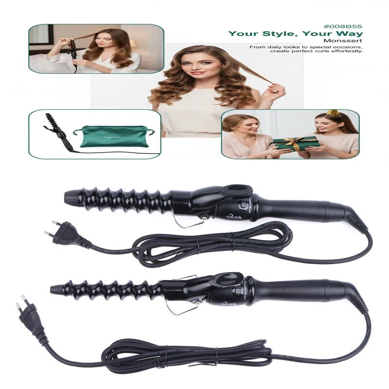 1pcs Electric Spiral Curling Iron 25mm 32mm Ceramic Adjustable Temperature Fast Heating Wand For Hair Styling Home Salon&Curling
1pcs Electric Spiral Curling Iron 25mm 32mm Ceramic Adjustable Temperature Fast Heating Wand For Hair Styling Home Salon&Curling