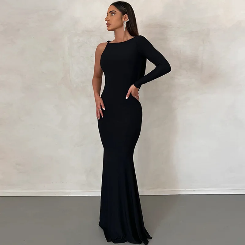2023 Autumn/Winter New Fashionable and Sexy Solid Color One Shoulder Slimming Dress for Women
2023 Autumn/Winter New Fashionable and Sexy Solid Color One Shoulder Slimming Dress for Women