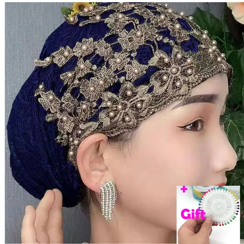 Fashion Breathable Lace Beading Turban Hat Muslim Women Headscarf Bonnet Ready to Wear Inner Hijabs Summer Female Headwrap Cap
Fashion Breathable Lace Beading Turban Hat Muslim Women Headscarf Bonnet Ready to Wear Inner Hijabs Summer Female Headwrap Cap