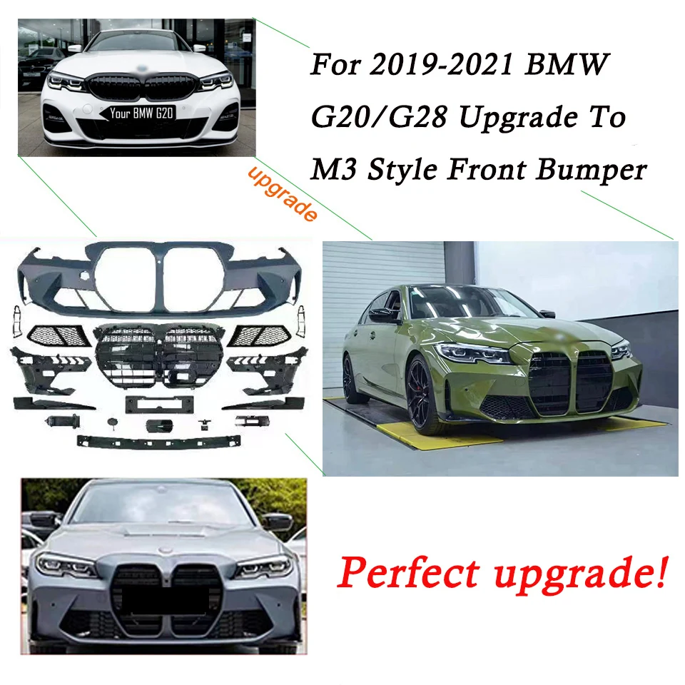 For 2019 2020 2021 BMW 3 series G20 G28 Facelift Upgrade To M3 M4 Front Bumper Grille Kit
For 2019 2020 2021 BMW 3 series G20 G28 Facelift Upgrade To M3 M4 Front Bumper Grille Kit