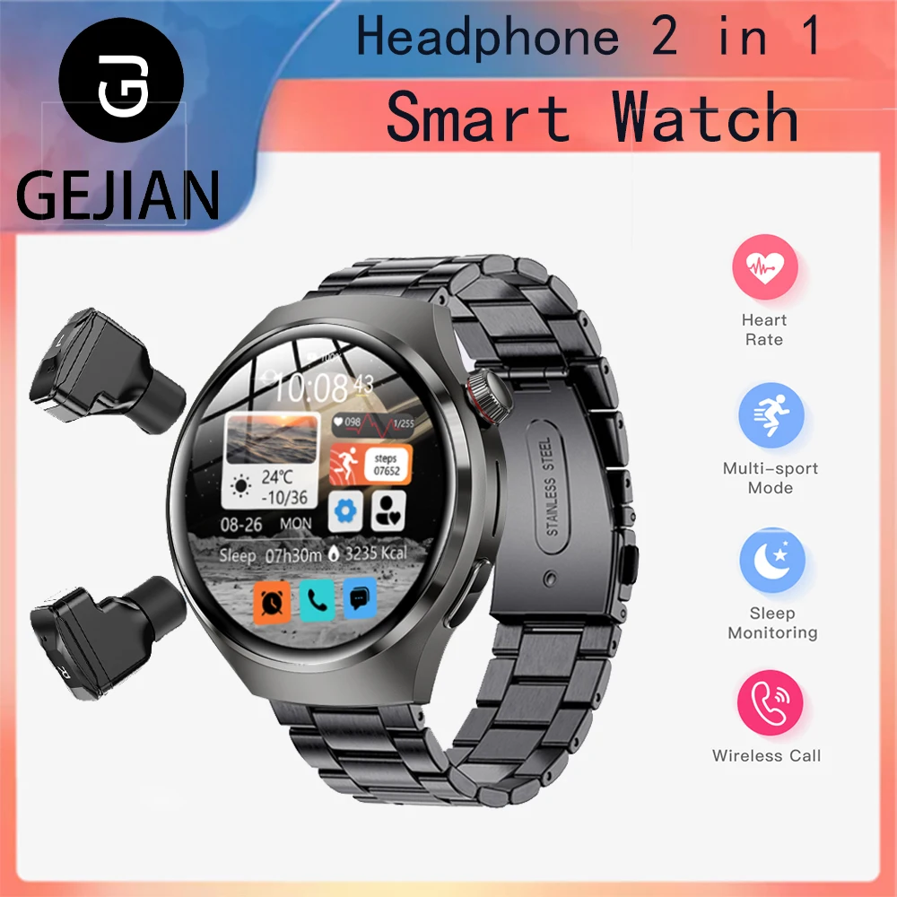 GEJIAN 2025 Новые Bluetooth-наушники 2-в-1 Смарт-часы Сердечный ритм NFC GPS Спортивная траектория Bluetooth Вызов Музыка SmartWatches
GEJIAN 2025 Новые Bluetooth-наушники 2-в-1 Смарт-часы Сердечный ритм NFC GPS Спортивная траектория Bluetooth Вызов Музыка SmartWatches
