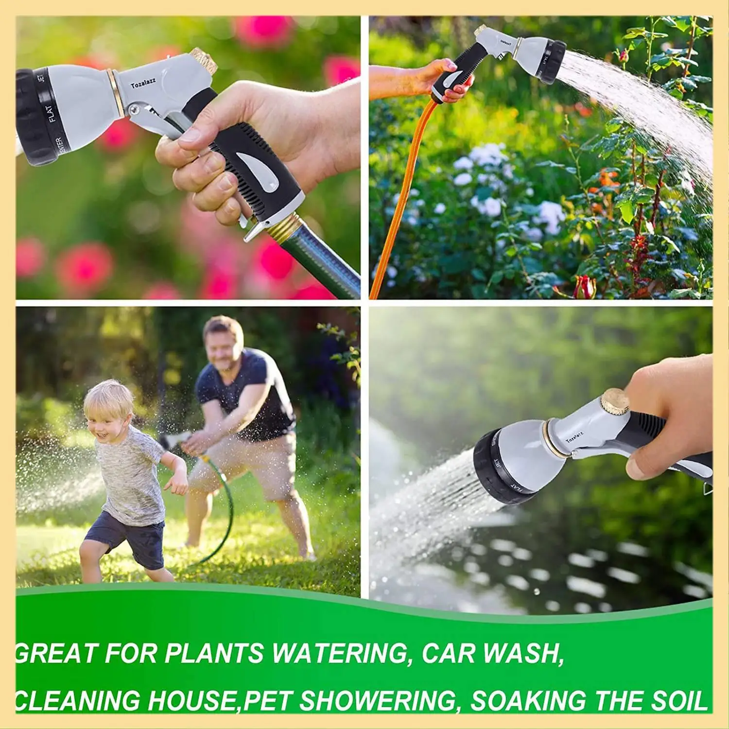 GOOD-High-Pressure Hose Nozzle Watering Nozzle Household Car Wash Nozzle Garden Watering Multifunctional Water Nozzle Gray
GOOD-High-Pressure Hose Nozzle Watering Nozzle Household Car Wash Nozzle Garden Watering Multifunctional Water Nozzle Gray