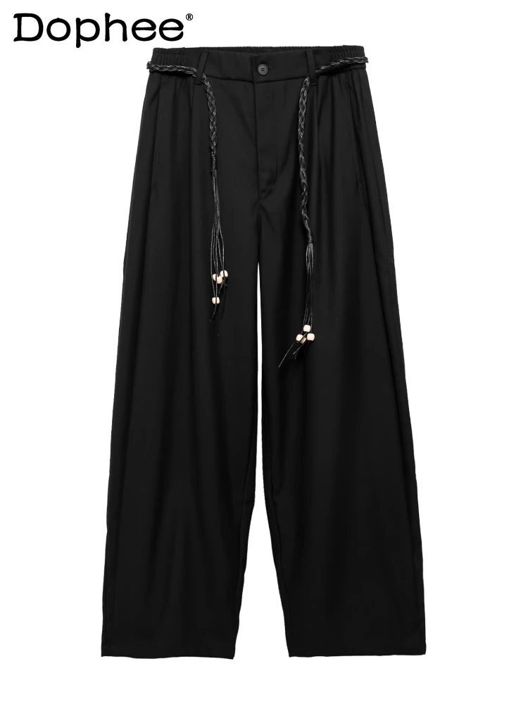 2026 Spring New Men's Fashion Belt Pocket Decoration Design Suit Pants Comfort Loose Chic Trousers Male Handsome Simple Trousers
2026 Spring New Men's Fashion Belt Pocket Decoration Design Suit Pants Comfort Loose Chic Trousers Male Handsome Simple Trousers