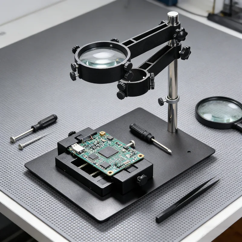 TE-812 Foldable Air Tool Rack Soldering Clamp Metal Flexible Fixture Stand Bracket Holder Repair Platform BGA Rework Station