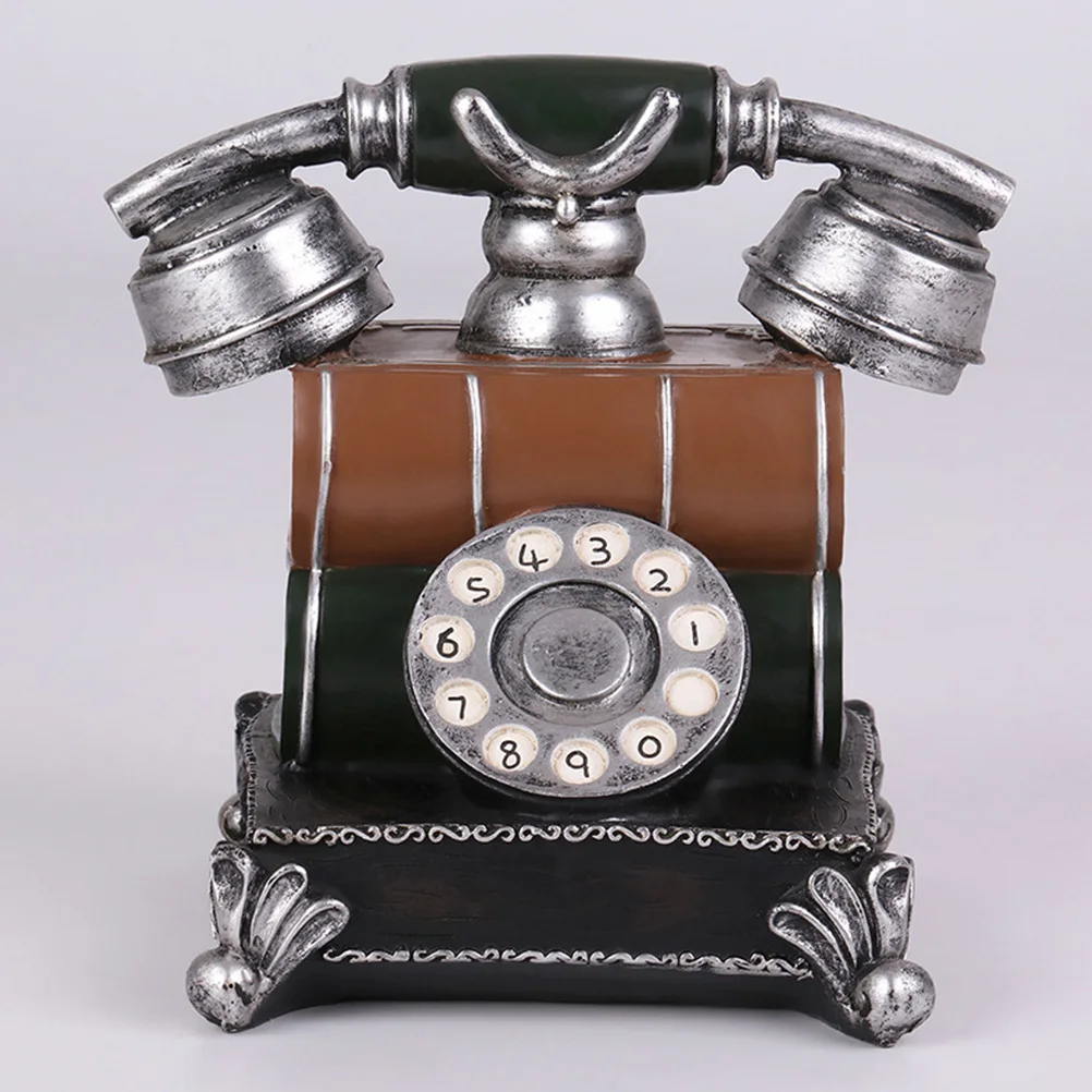 Vintage Telephone Saving Pot Retro Coin Container Desktop nament Resin Craft Piggy Bank Storage Bedroom Living Room Study Office
Vintage Telephone Saving Pot Retro Coin Container Desktop nament Resin Craft Piggy Bank Storage Bedroom Living Room Study Office