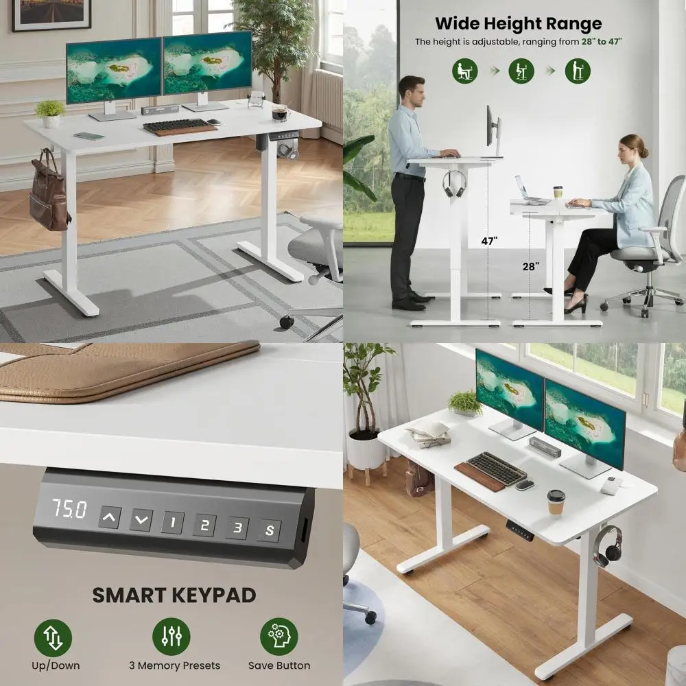 Белый электрический стол для работы сидя и стоя 48 x 24 фута с функцией памяти регулировки высоты, домашний офисный стол для письма и игр
Белый электрический стол для работы сидя и стоя 48 x 24 фута с функцией памяти регулировки высоты, домашний офисный стол для письма и игр