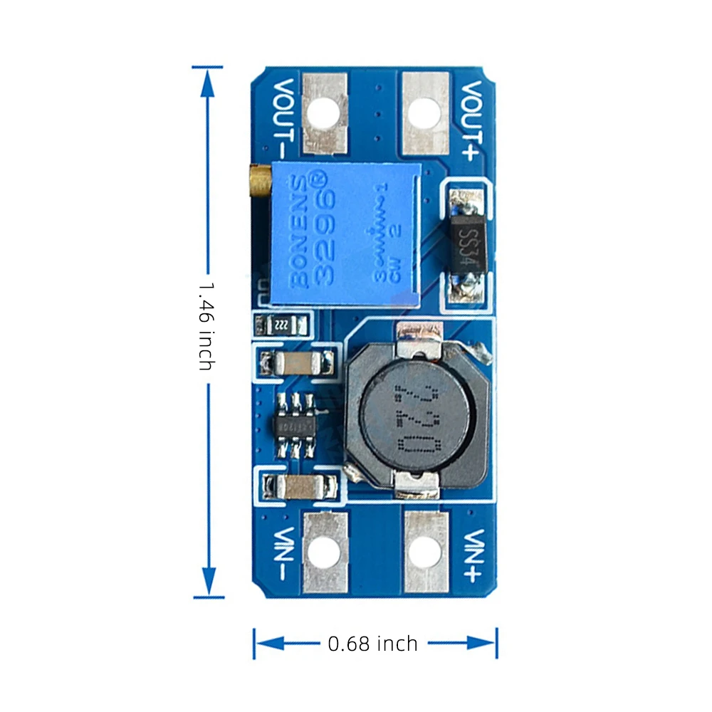 1PCS MT3608 DC-DC Adjustable Boost Module 2A Step-Up Converter Power Booster 2V-24V to 5V 9V 12V 28V for Arduino
1PCS MT3608 DC-DC Adjustable Boost Module 2A Step-Up Converter Power Booster 2V-24V to 5V 9V 12V 28V for Arduino