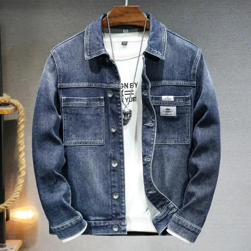 Men's Casual Single Breasted Cotton Blue Fashion Spring Autumn Denim Coat Trendy Brand Stylish High-end Washed Workwear Jacket
Men's Casual Single Breasted Cotton Blue Fashion Spring Autumn Denim Coat Trendy Brand Stylish High-end Washed Workwear Jacket