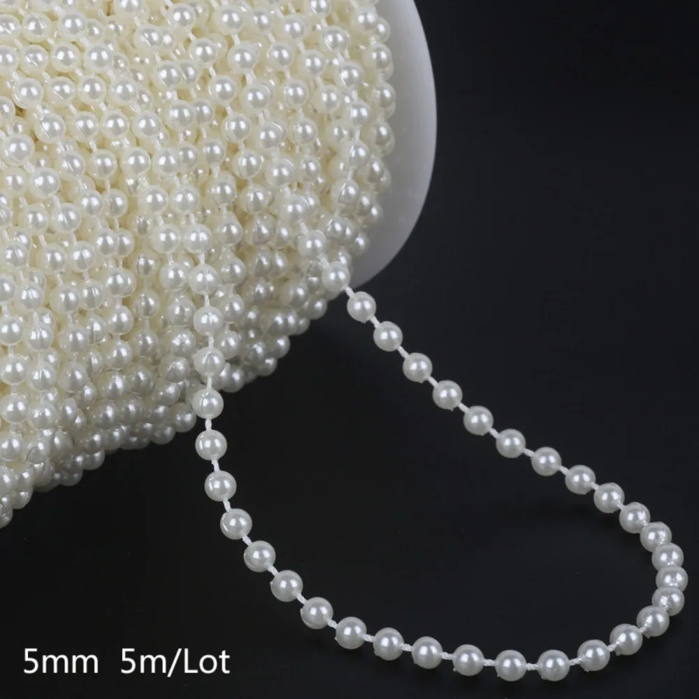 5m Pearl Bead String 4/5/6/8/10mm Round Imitation Pearls Chain Fishing Line Pearl Garland Decor DIY Wedding Party Decoration
5m Pearl Bead String 4/5/6/8/10mm Round Imitation Pearls Chain Fishing Line Pearl Garland Decor DIY Wedding Party Decoration