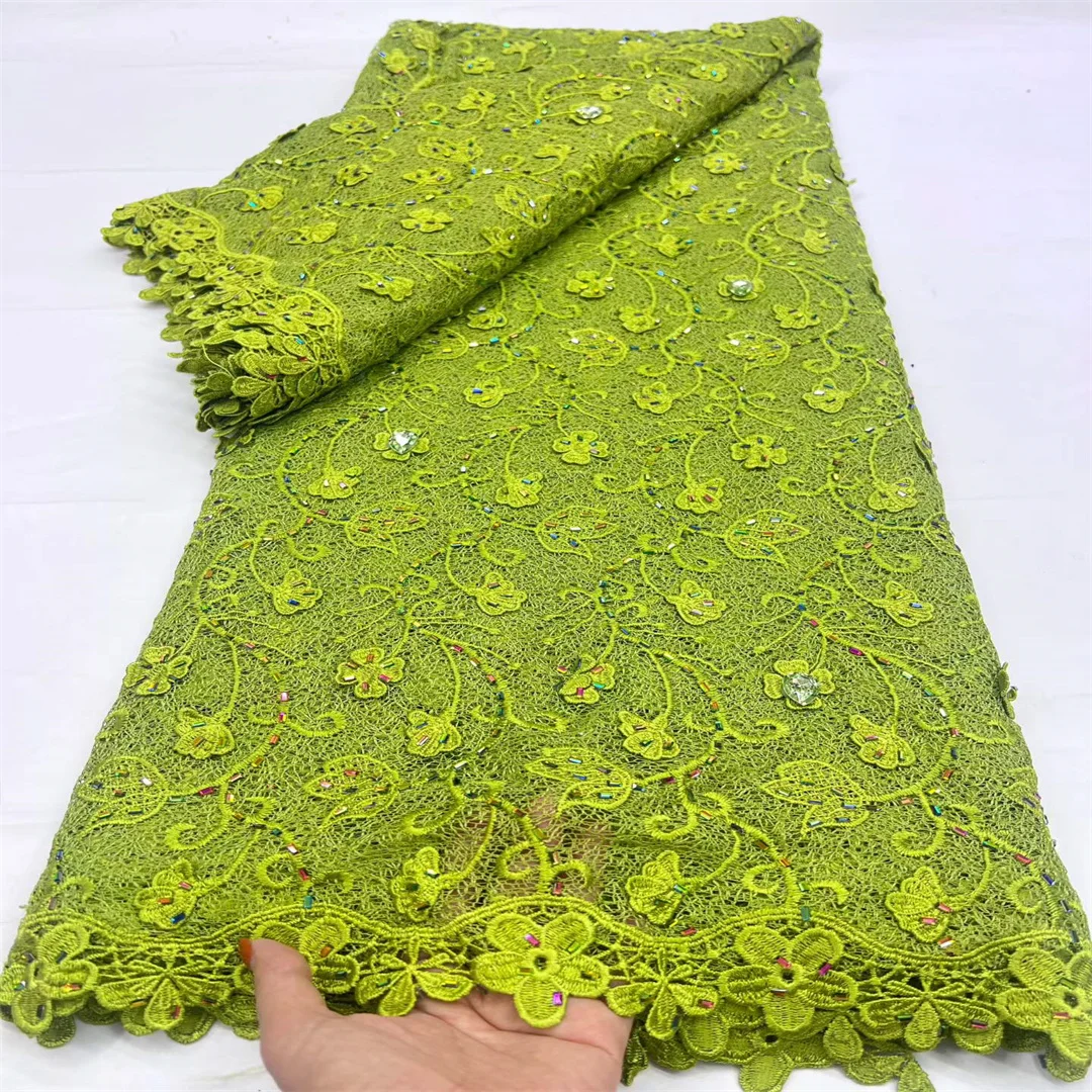 SJ Lace African Lace Fabric High-Quality African Cord Nigerian Guipure Lace Fabric 2026 French Water Soluble With Stones Dress
SJ Lace African Lace Fabric High-Quality African Cord Nigerian Guipure Lace Fabric 2026 French Water Soluble With Stones Dress