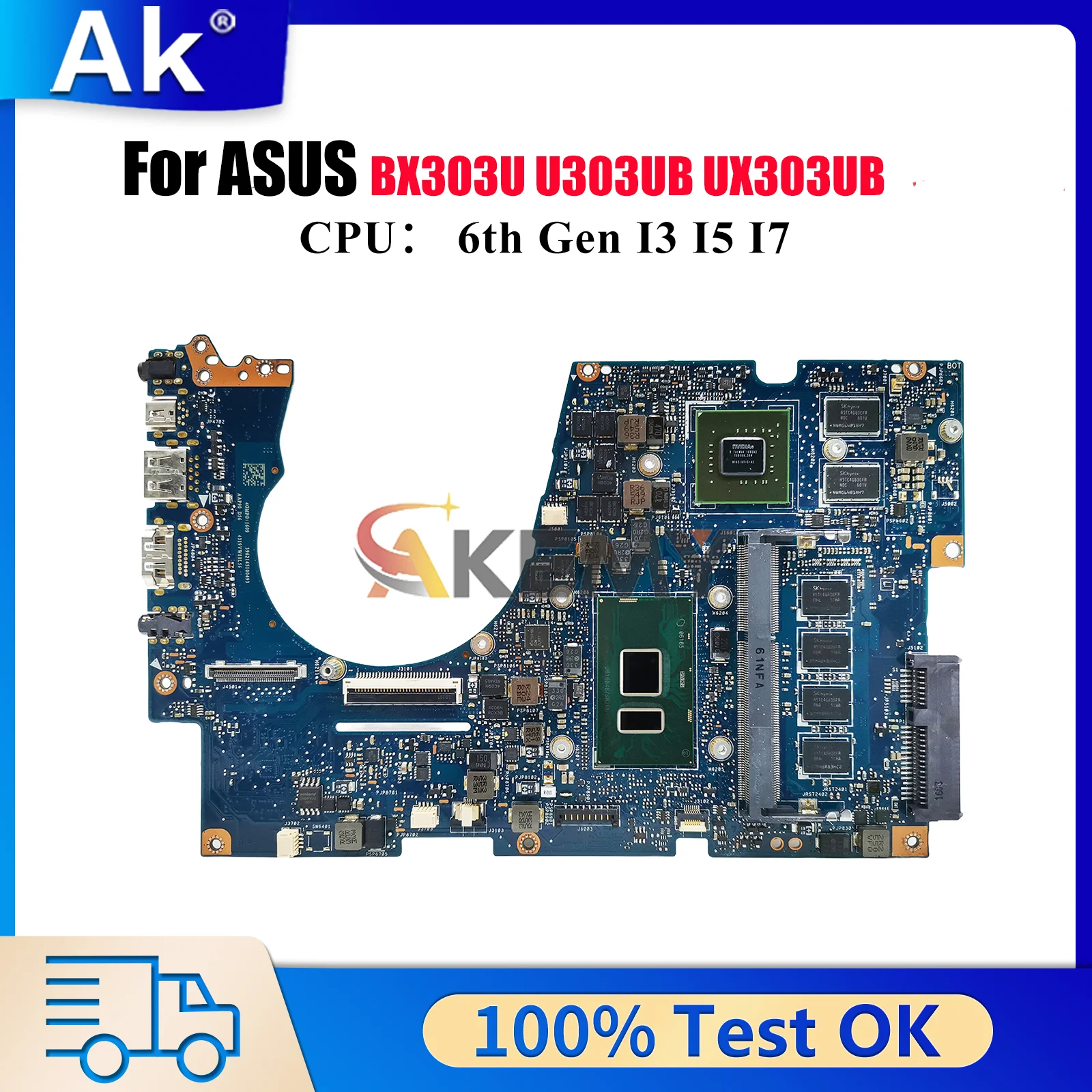 UX303UB Laptop Motherboard For ASUS ZenBook U3000 BX303U U303UB UX303U U303UA UX303UB Mainboard With I3 I5 I7 CPU 100% tests OK
UX303UB Laptop Motherboard For ASUS ZenBook U3000 BX303U U303UB UX303U U303UA UX303UB Mainboard With I3 I5 I7 CPU 100% tests OK