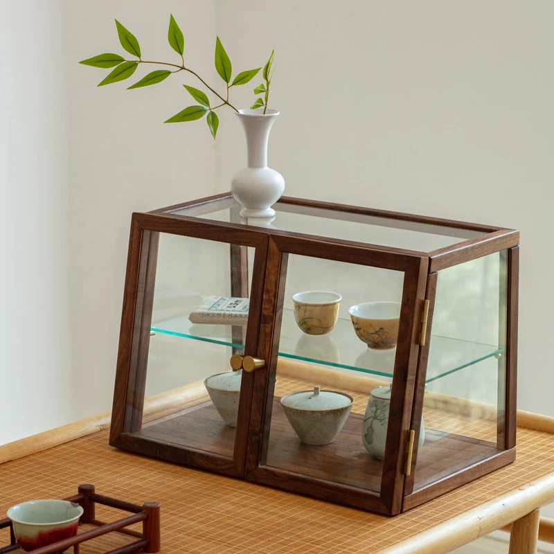 Tea storage cabinet, glass tea set, display case, black walnut tabletop, solid wood cabinet, shelf, cup, tea cabinet
Tea storage cabinet, glass tea set, display case, black walnut tabletop, solid wood cabinet, shelf, cup, tea cabinet