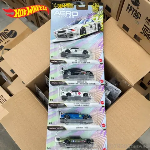 Hot Wheels Premiums Series FPY86 Aero Styles Nissan Skyline GTR Audi A4 Nissan S15 Lexus Rc Chevy Alloy Car Models Collection