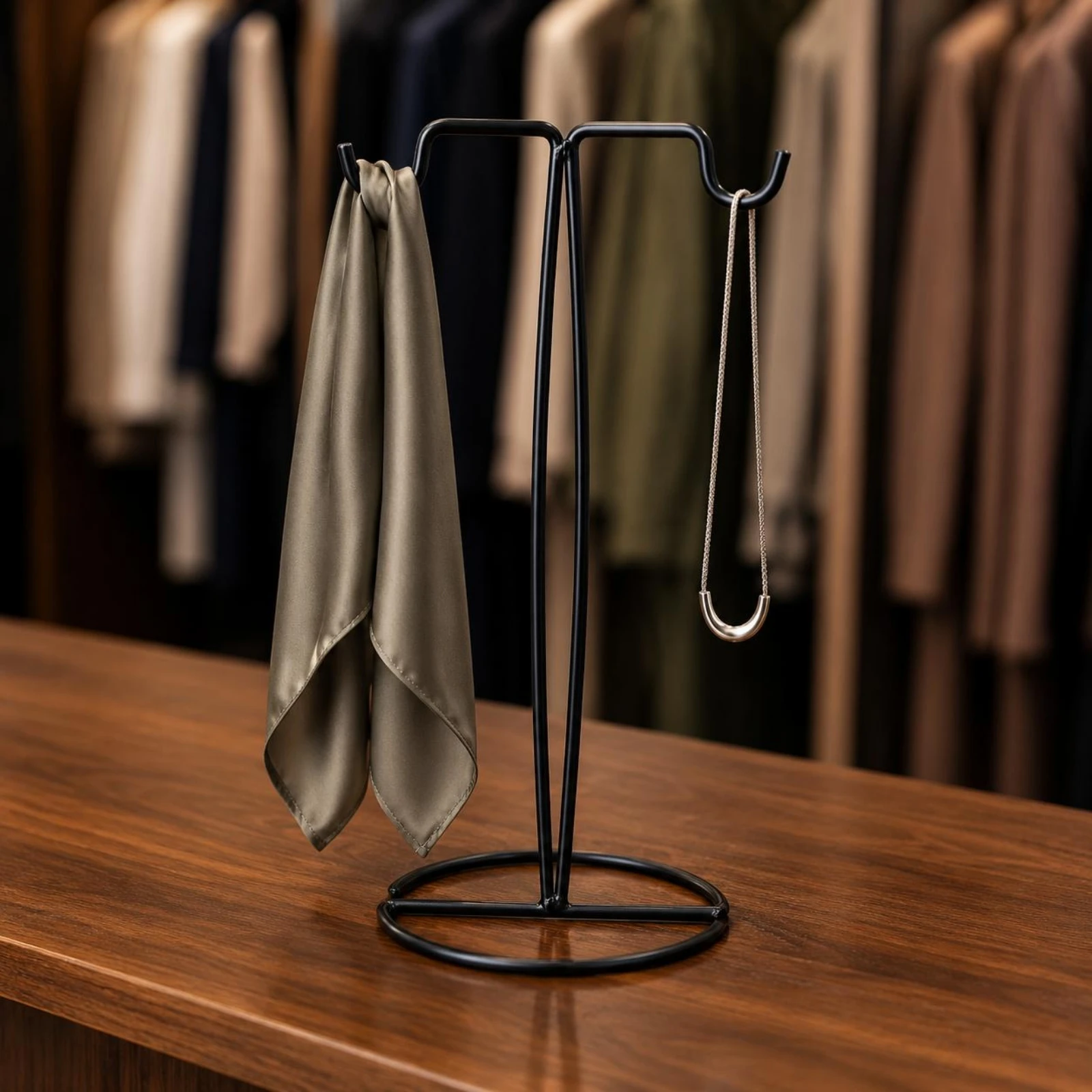 T-Shaped Display Stand Stable Base Scarf Display Stand T-Shaped Handbag Holder Space-Saving Countertop Hanging Rack Polished
T-Shaped Display Stand Stable Base Scarf Display Stand T-Shaped Handbag Holder Space-Saving Countertop Hanging Rack Polished
