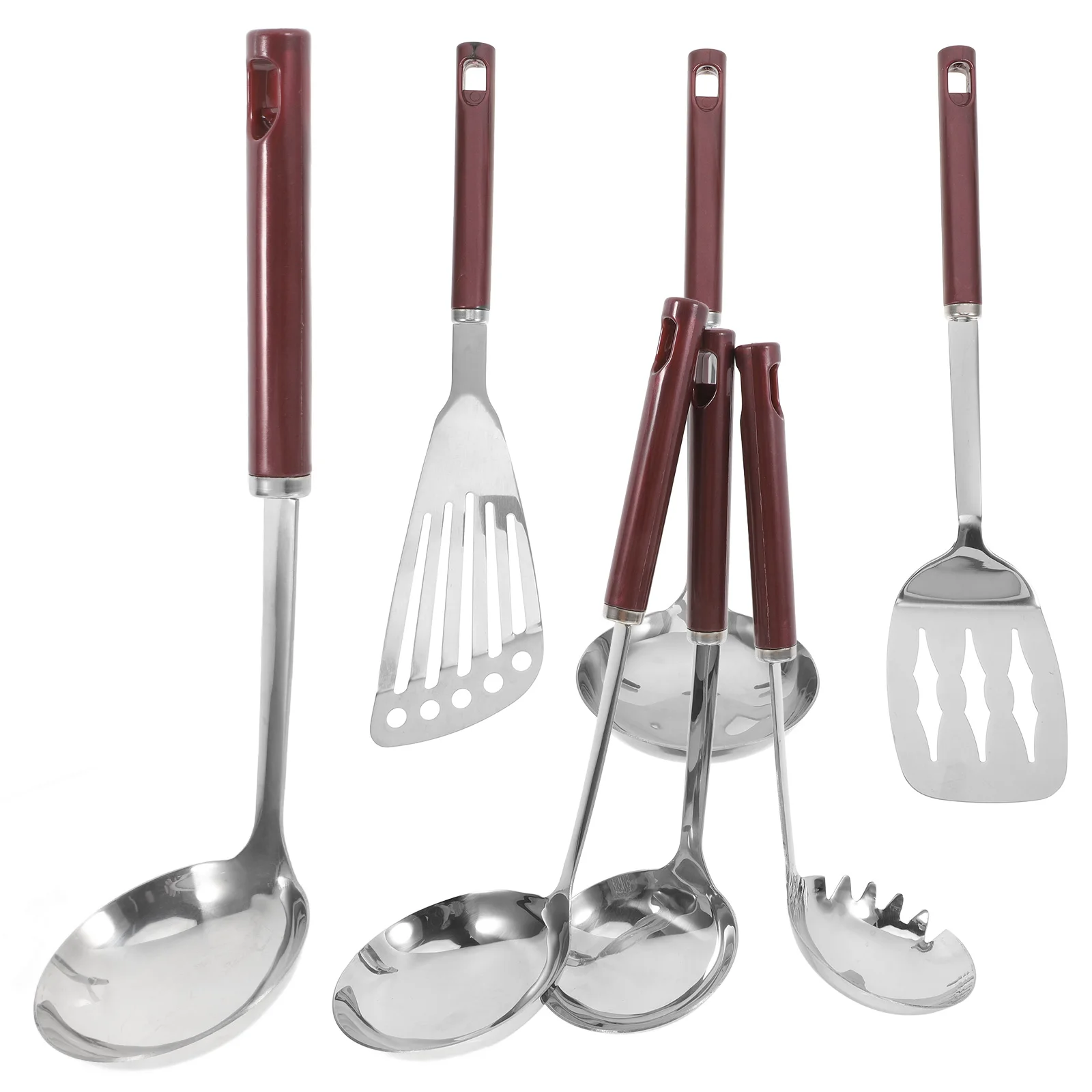 Seven Piece Stainless Steel Kitchenware Set Heat Resistant Cooking Utensils Long H Practical Storage Seven Pieces
Seven Piece Stainless Steel Kitchenware Set Heat Resistant Cooking Utensils Long H Practical Storage Seven Pieces