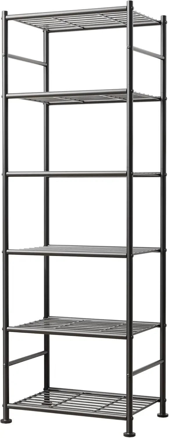 6-Tier Metal Storage Shelves - Slim Shelf Organizer with Reinforced Side Bars, Spacious Storage for Kitchen, Bathroom, a
6-Tier Metal Storage Shelves - Slim Shelf Organizer with Reinforced Side Bars, Spacious Storage for Kitchen, Bathroom, a