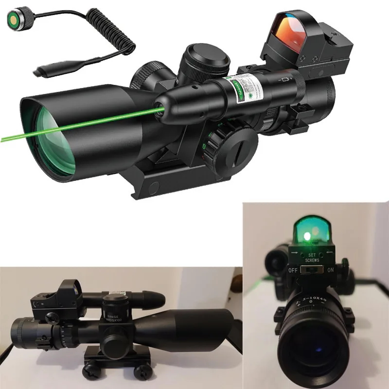 2.5-10x40 Rifle Scope Red Green Illumination Mil Dot Reticle Short Combo Scope Green Lens Holographic Red Dot Sight Mount
2.5-10x40 Rifle Scope Red Green Illumination Mil Dot Reticle Short Combo Scope Green Lens Holographic Red Dot Sight Mount