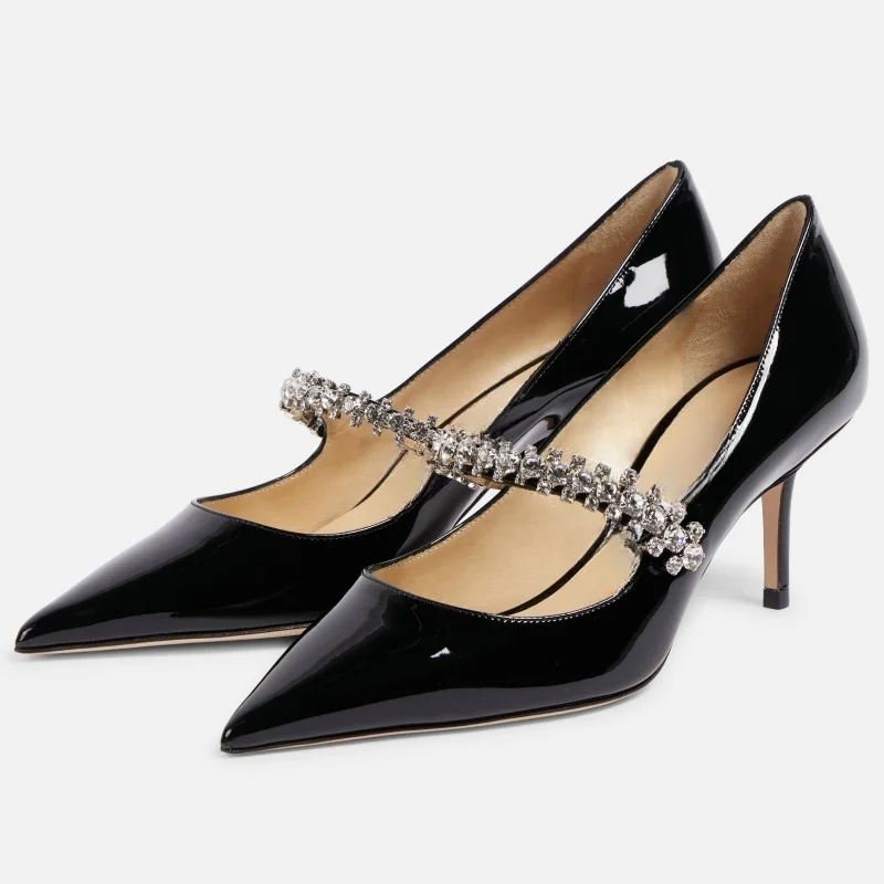 Luxury Design Women Single Shoes High Heels with Crystal Pointed Toe Fashion Woman Stiletto Spring Slip-on Party Shoes Thin Heel
Luxury Design Women Single Shoes High Heels with Crystal Pointed Toe Fashion Woman Stiletto Spring Slip-on Party Shoes Thin Heel