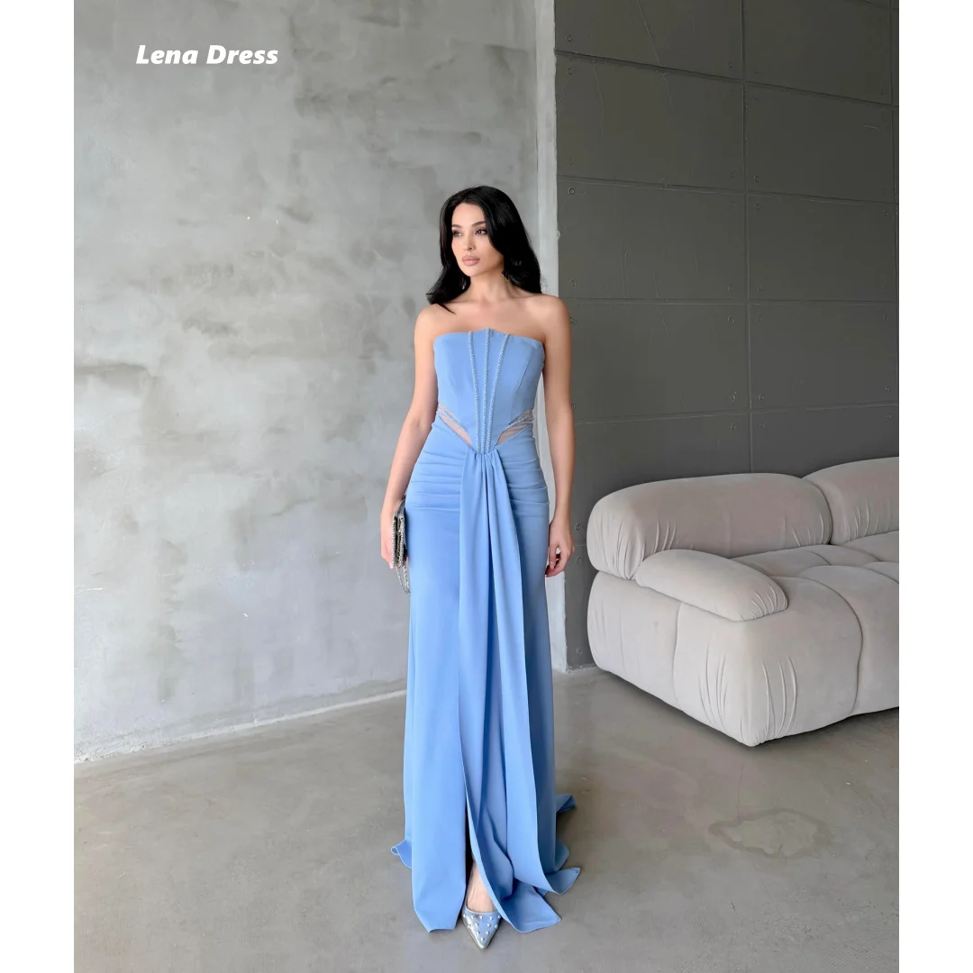 Lena Customized Elegant Evening Dresses for Woman Luxury Women Evening Dress Sky Blue Fish Tail Side Slit Ball Gown Dress Prom
Lena Customized Elegant Evening Dresses for Woman Luxury Women Evening Dress Sky Blue Fish Tail Side Slit Ball Gown Dress Prom