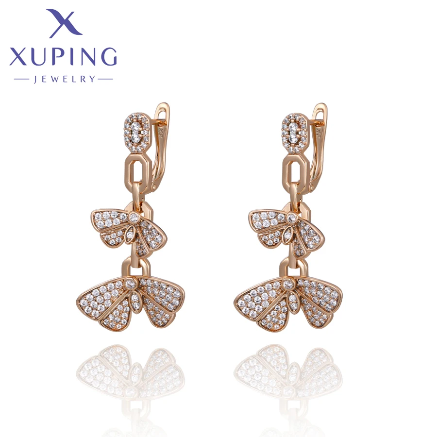Xuping Jewelry New Model Butterfly Shaped Gold Color Stud Earrings Accessories for Women Gift A00919785
Xuping Jewelry New Model Butterfly Shaped Gold Color Stud Earrings Accessories for Women Gift A00919785