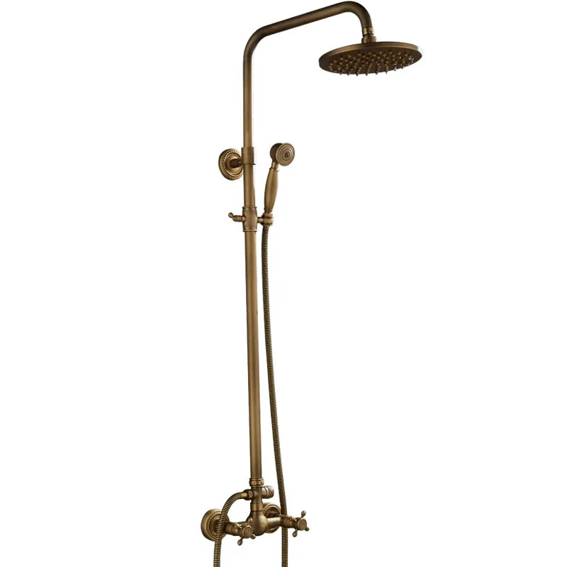 European style antique shower shower set, phone hand spray brass retro liftable shower faucet set
European style antique shower shower set, phone hand spray brass retro liftable shower faucet set