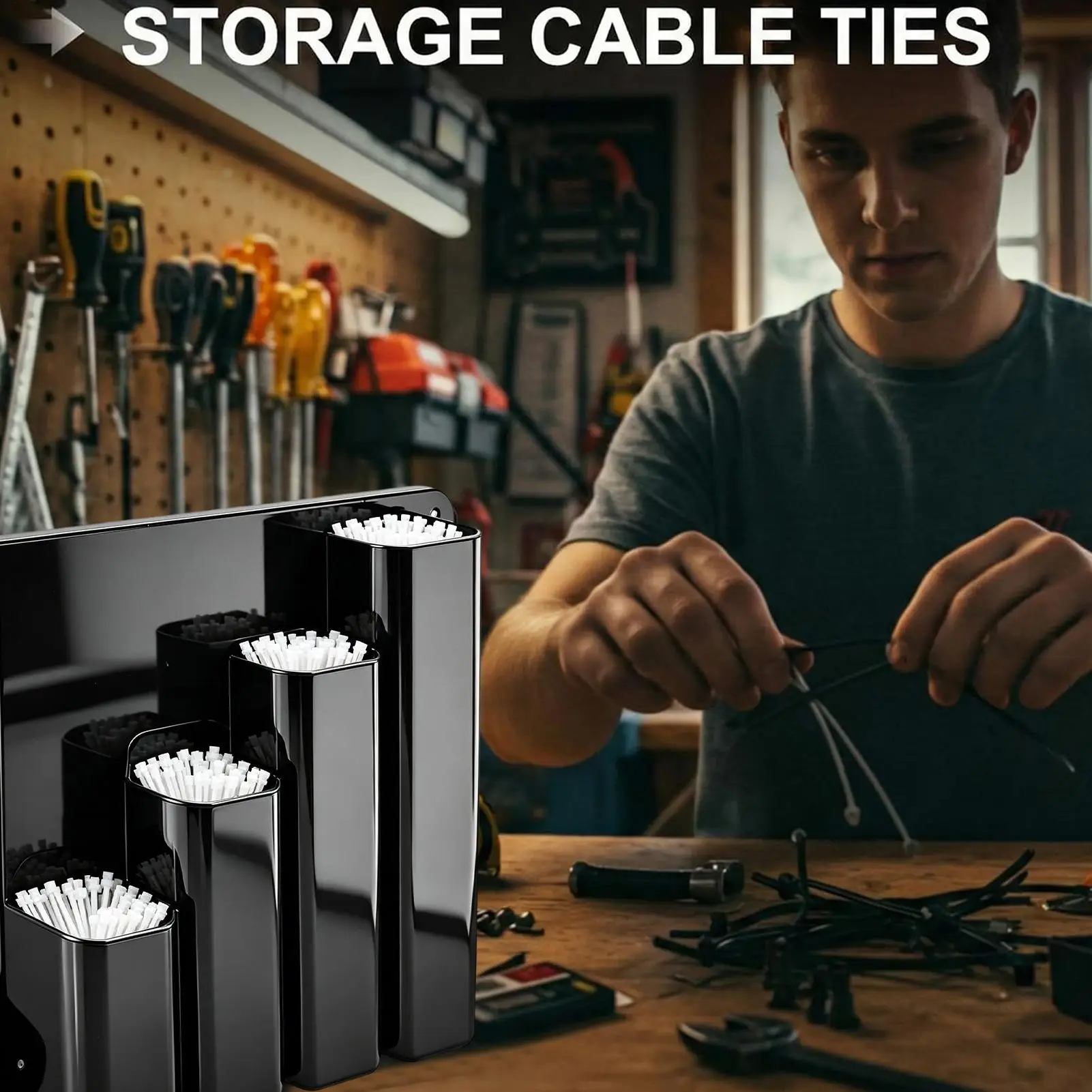 Zip Tie Organizer 4 Pockets Aluminum Wall Mounted Universal Cable Tie Storage Rack For Enclosed Race Trailer Workshop Shed
Zip Tie Organizer 4 Pockets Aluminum Wall Mounted Universal Cable Tie Storage Rack For Enclosed Race Trailer Workshop Shed