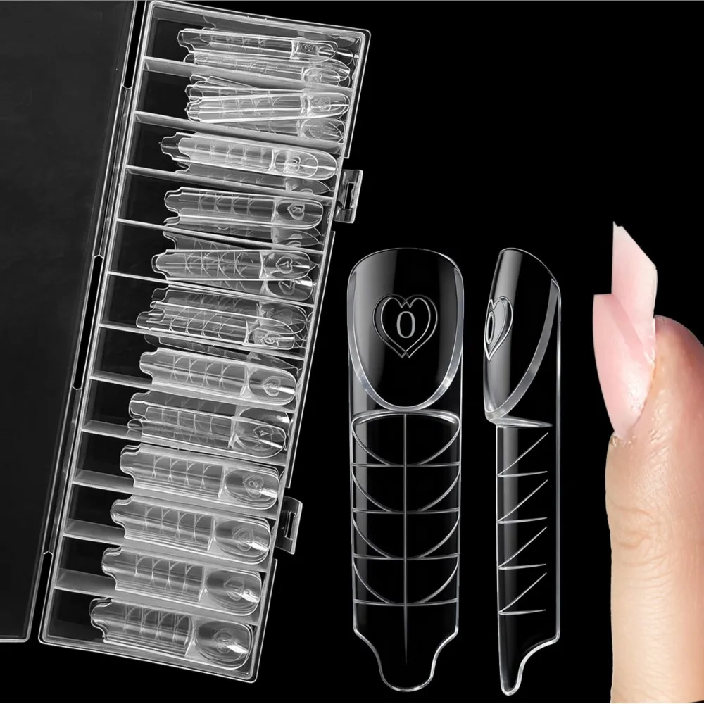 75Pcs 15Sizes Space French Nail Forms with Guide Lines Clear Reusable Mold for Nail Extension Gel French Tip Manicure Salon Tool
75Pcs 15Sizes Space French Nail Forms with Guide Lines Clear Reusable Mold for Nail Extension Gel French Tip Manicure Salon Tool